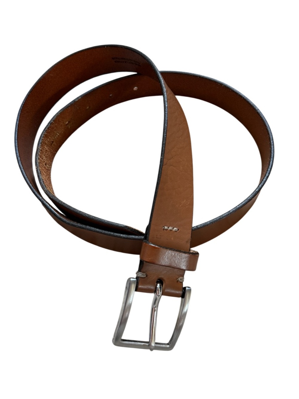 Express Tan Brown Genuine Leather Classic Belt 34/36 Quiet Luxury Minimalist